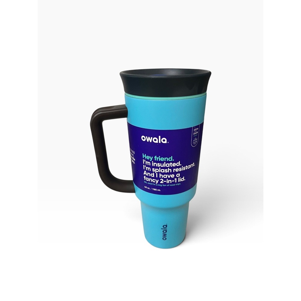 Owala 40 oz Insulated Stainless Steel Tumbler w/ Handle 2-in-1 Lid No Straw